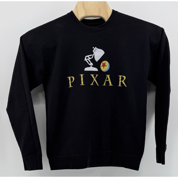Disney Pixar Other - Disney‎ Pixar Logo Long Sleeve T-Shirt Black Cotton Size Medium